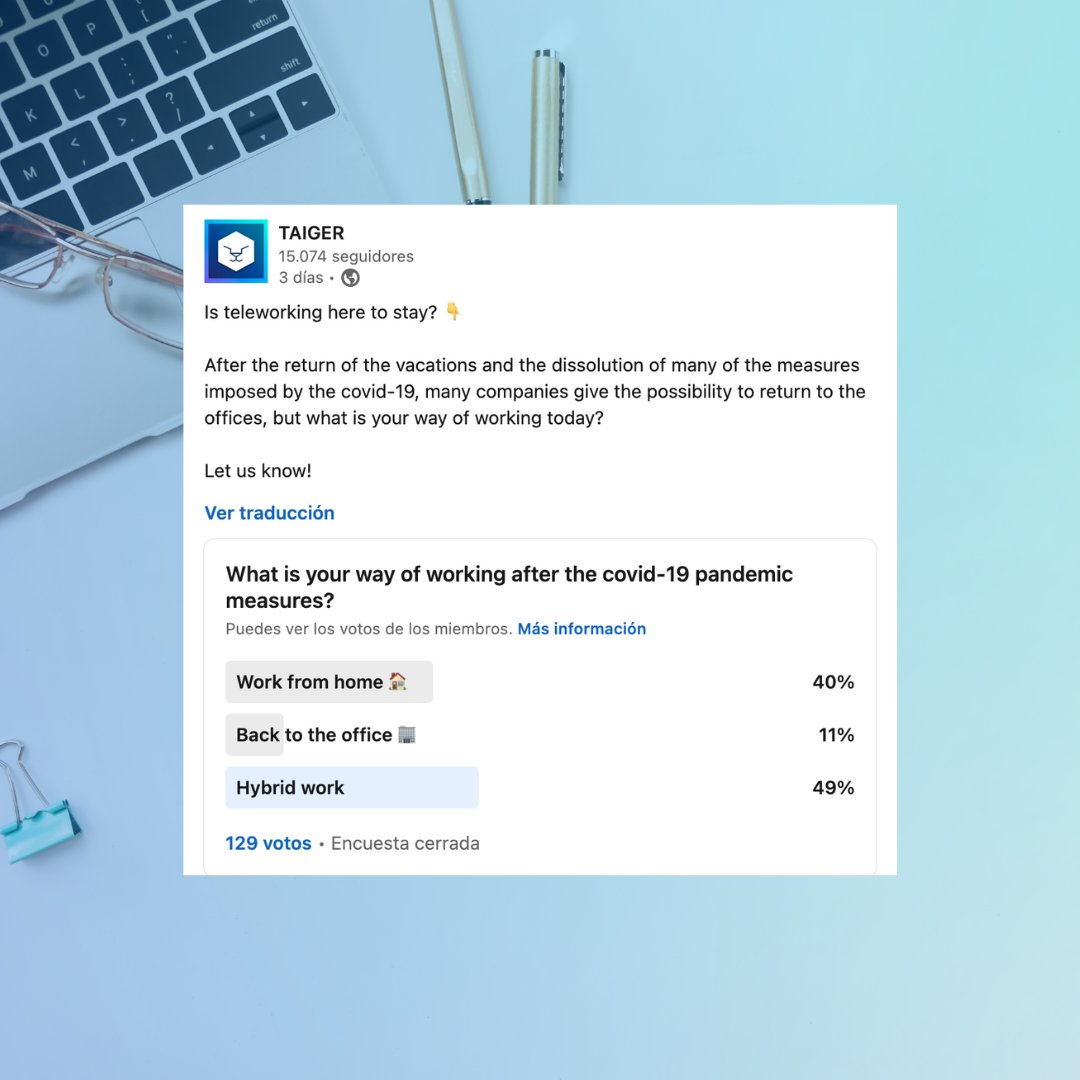 It can be said that telework is here to stay. 

Few are those who have definitively returned to the office in a face-to-face manner; hybrid work is the majority today. 

Will this continue or will it change again over time? 🧐