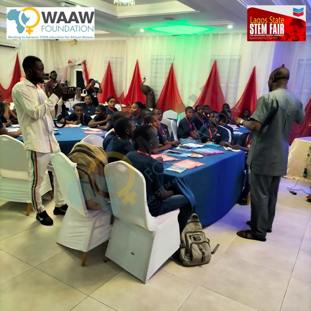 WAAW_Foundation's tweet image. HERE WE GO!

Lagos State STEM Fair for Secondary School Students is currently ongoing. 🚀

Organized by WAAW Foundation, Sponsored by @Chevron

#waawfoundation #lagosstemfair #stemevent #girlsinstem #thankyouchevron #science #tech #tgif