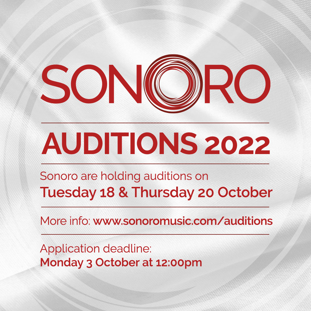 sonorochoir's tweet photo. We are holding auditions in London on Tues 18 and Thurs 20 October. If you are a trained singer with a developed voice and have an active interest in exploring vocal colour as part of a choral ensemble, please apply by 12pm on Mon 3 October. More info:  https://t.co/DzsCzoItpl https://t.co/pan1No3KVm