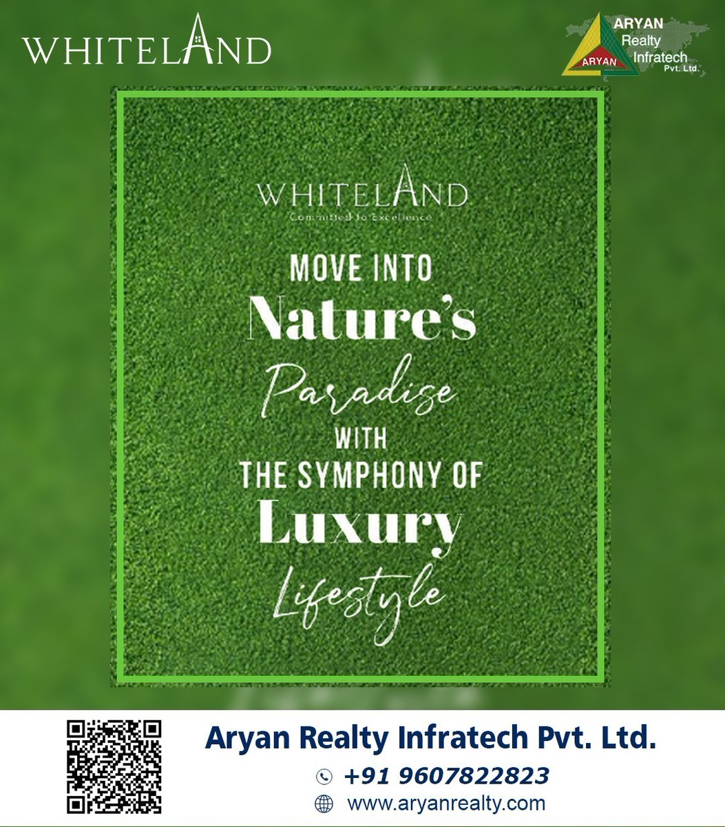 Move into Nature's paradise with the symphony of LUXURY Lifestyle

#aryanrealtyinfratech #whiteland #Launches #Sector76  #architecture #luxury #homes #newhome #property #Gurgaon #Sector76Gurgaon #luxuryhomes #homesforsale #properties #construction #investment #luxuryrealestate