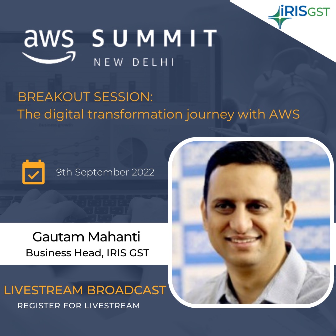 IRISGST's tweet photo. How can #cloudcomputing transform your product journey? 

Join @GautamMahanti -  Business Head IRISGST, live today who will be featured as a panelist at @awscloud summit 2022 happening in New Delhi. 

Register here https://t.co/ZIunXmJK79
#aws #AWSSummit https://t.co/8maK6RHYkV