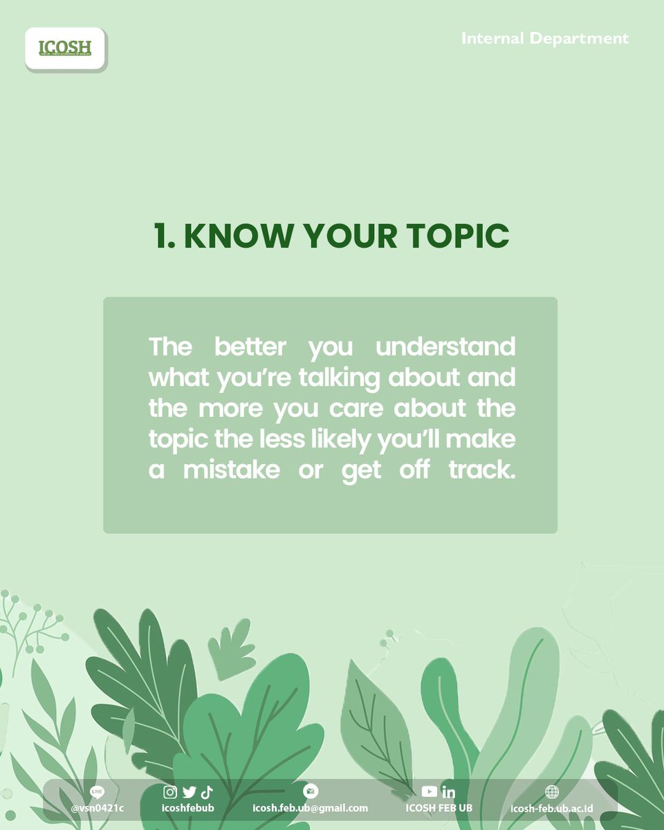 ICOSHFEBUB's tweet photo. [I-LIGHTS : HOW TO CURE NERVOUSNESS WHEN PUBLIC SPEAKING]

Hello, #ICOSHFAMS👋

When you are in a public speaking competition, you will definitely feel nervous This is very natural to happen, but there are some tips to reduce the nervousness when participating in competitions https://t.co/qCwdsSpWjH