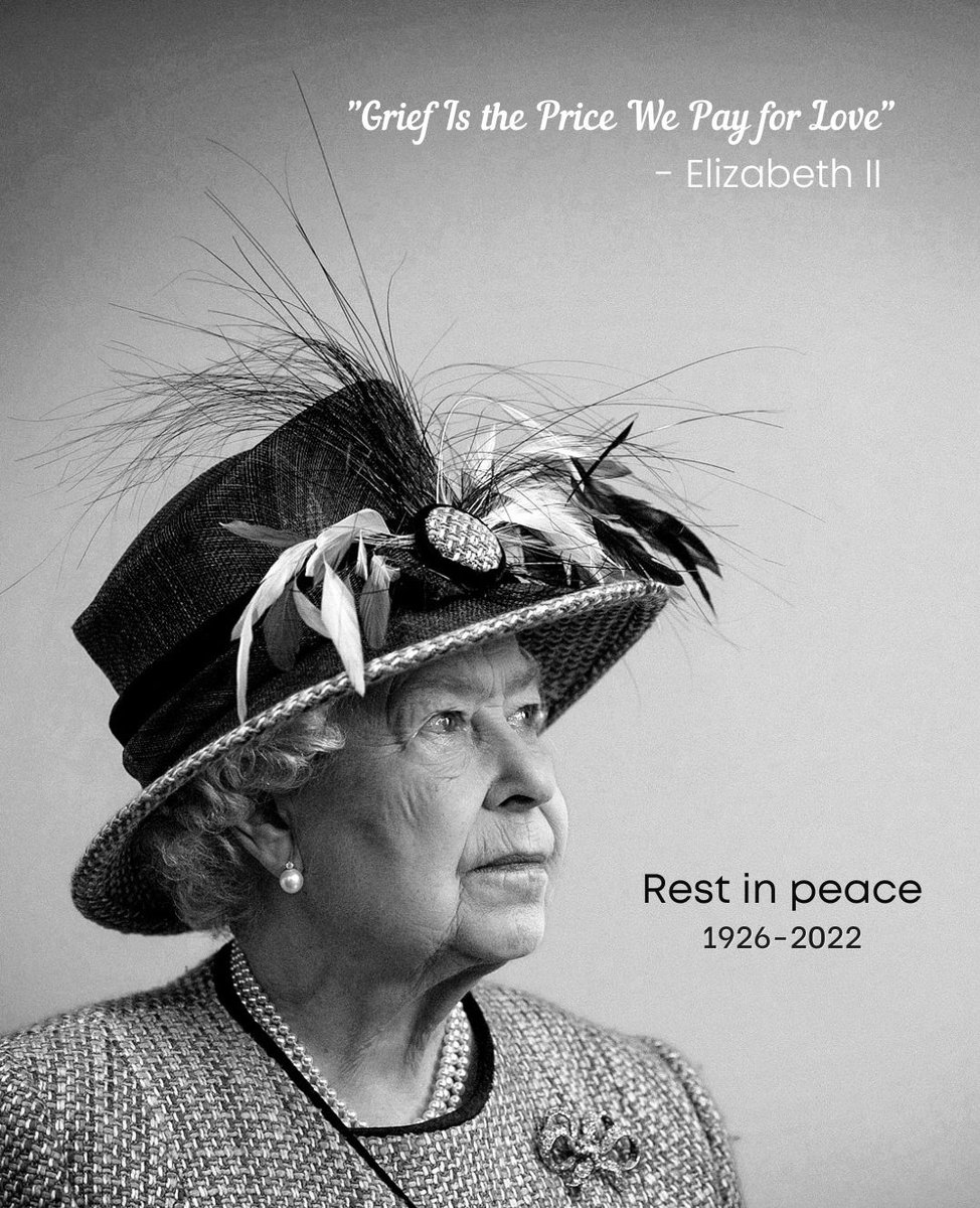 OnTimeGroupUAE's tweet photo. After 72 years of reign, the Queen of England has passed away. RIP  🕊️ 

#QueenElizabeth #RIP #England #UAE https://t.co/HLwel46mLE