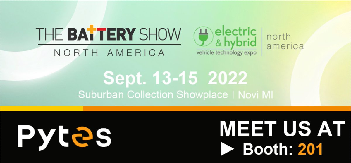pytesgroup's tweet photo. Be sure to stop by our orange booth #201 by #pytes and make a consultation with our #batterystorage experts during Sept.13-15 #thebatteryshow https://t.co/J14znqBEi8