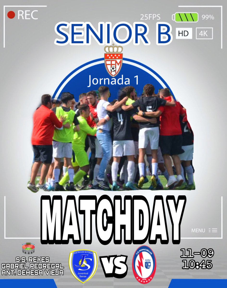 CDParacuellos's tweet photo. ¡Comienza lo bueno!
Los de @danicoach83 se miden al @JuventudSanse en la primera jornada de liga. 
A empezar con buen pie 💪
#vamosparacuellos🔴⚪⚪🔵
#deporteparacuellos
#futbolparacuellos
#laprimeramola
@gradasiete
@futmadrid
@futmodesmadrid
@AytoParacuellos 
@PrimeraRegMad https://t.co/Zxw7SXt79h
