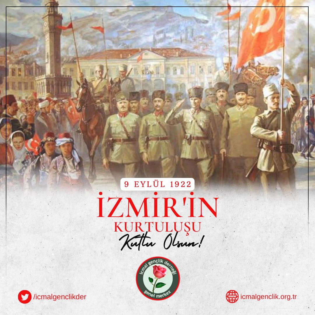 icmalgenclikder's tweet photo. İzmir'in düşman (ingilizin maşası yunan) işgalinden kurtuluşunun 100. yılı kutlu olsun
İzmir'in dağlarında çiçekler açtıran Gazi Mustafa Kemal Atatürk'e ve silah arkadaşlarına rahmet olsun
BU VATAN BİZİMDİR BİZİM KALACAK 🇹🇷 https://t.co/SxiIZjBFd8