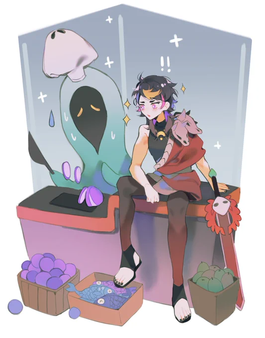 loved watching shu check in with the chef between runs during hades #YaminoArt 