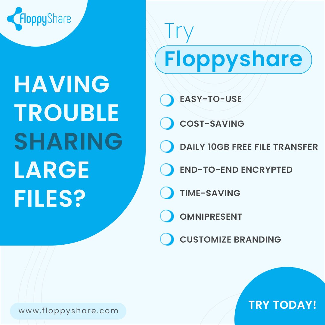 team_mcsam's tweet photo. Enjoy the accessibility of sharing files from anywhere.
Be omnipresent with Floppyshare.
Try FloppyShare!
Visit https://t.co/Nf9VHxhBQn
#floppyshare #filesharing #easytouse #reducedcomplexity #omnipresent #timesaving #costsaving #mcsam https://t.co/WGZbmvllvv