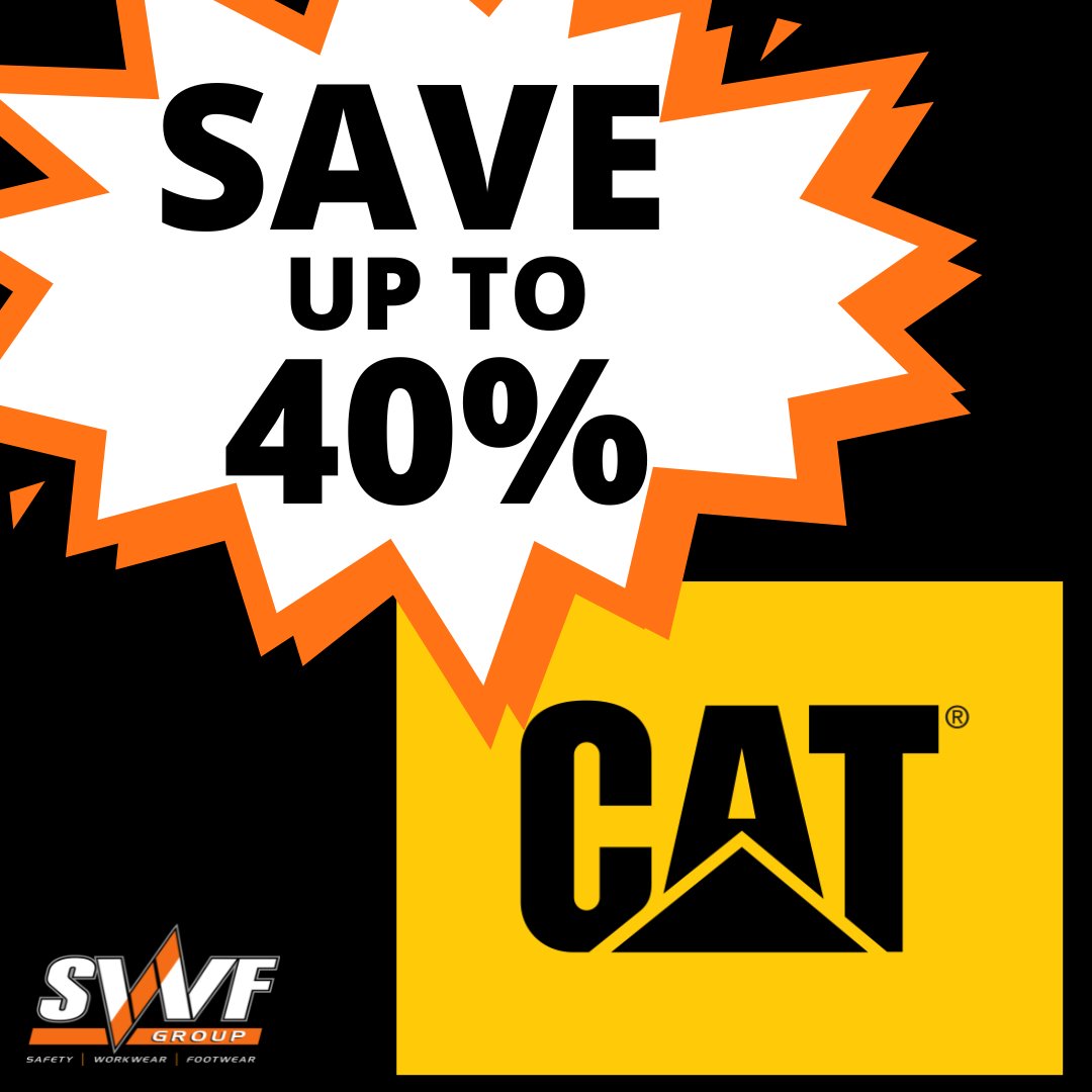 SWFGroup's tweet photo. Up to 40% off CAT gear in-store!
Get in quick before it sells out...
https://t.co/m58HhwyJQj

#SWFGroup #SafetyAtWorkFirst #workwear #catworkwear https://t.co/HVKoevwFAo