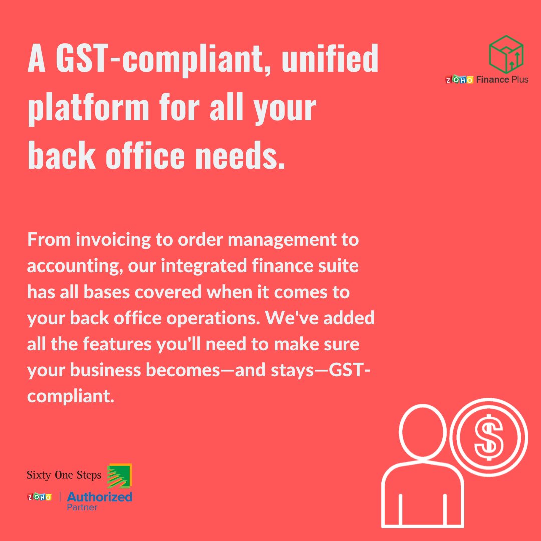 Sixty_One_Steps's tweet image. | Zoho Finance Plus |

All Zoho Finance apps are built from the ground up to work together seamlessly. Information  in one app will be reflected in the rest, which means your data is up to date at all times.

Read More - zcu.io/RmS3 
 
#zoho #zohofinanceplus #finance