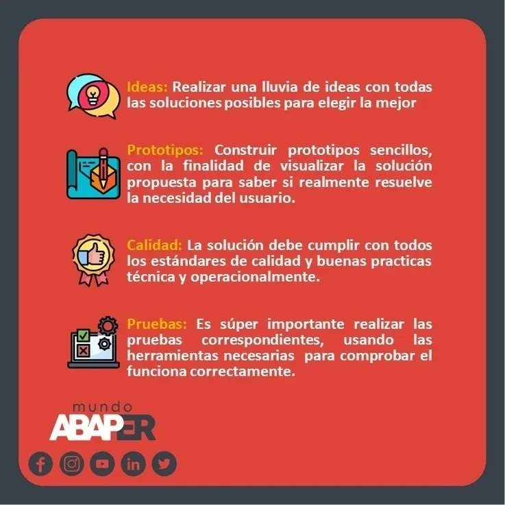 MundoAbaper's tweet photo. #designthinking 🤓👌
.
.
#sap #abap #sapabaper #abaper #hana #mundoabaper #fiori #saphana #s4hana #saptechnical #abaptutorial #informatica #ti #abaplovers #erp #saperp #consultorsap #consultor #sapui5 #sapgui #ecc #saplatinoamerica #abaplife #bestpractices https://t.co/f4zJOqjodP