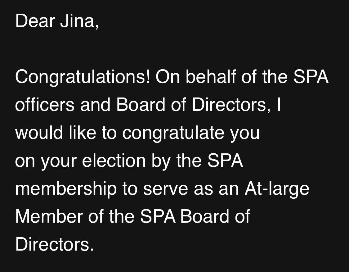 JinaSinskeyMD's tweet photo. Honored and unbelievably excited to be elected to the @PediAnesthesia Board of Directors!!! It takes a village and thank you to everyone who helped make this possible❤️ The best part? I get to work with my favorite #pedsanes people 🥰 https://t.co/MgLHRcIDpR