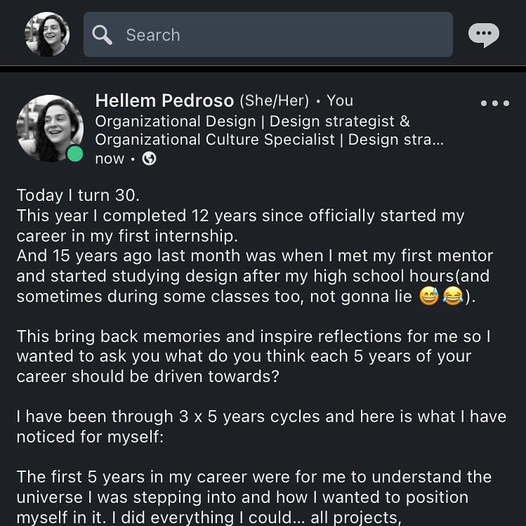 hellempedroso's tweet photo. Today I turn 30. This year I also completed 12 years since I started my career and 15 since I first started immersing in design. I feel both nostalgic and reflective so I am curious: What has each cycle of your career taught you? https://t.co/7syJXvDHrO