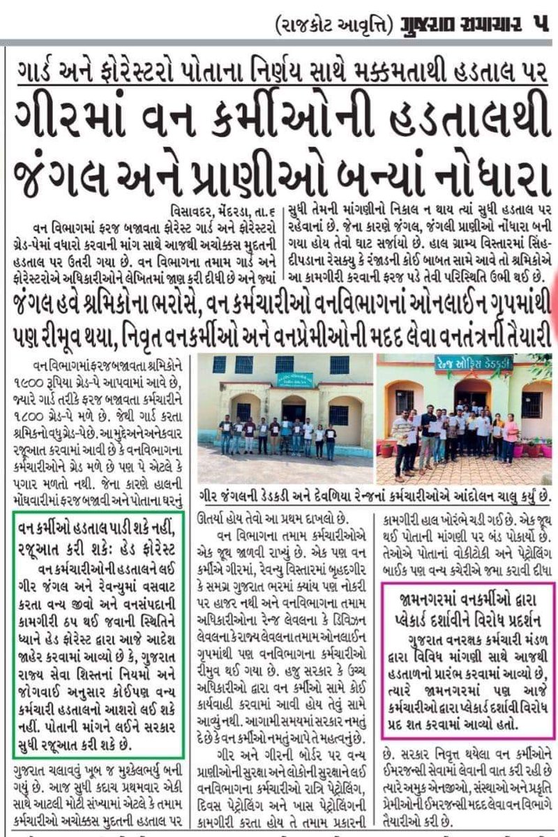 #2800_Grade_Pay_વનરક્ષક
#4200_Grade_Pay_વનપાલ
#Gujrat_Forest_Gradpay
🙏#વન_છે_તો_જન_જીવન_છે🙏
<a href="/PMOIndia/">PMO India</a>
<a href="/draupadimurmum/">Droupadi Murmu </a>
<a href="/ADevvrat/">Acharya Devvrat</a>
<a href="/Bhupendrapbjp/">Bhupendra Patel</a>
<a href="/sanghaviharsh/">Harsh Sanghavi</a>
<a href="/Gopal_Italia/">Gopal Italia</a>
<a href="/AamAadmiParty/">AAP</a>
<a href="/ArvindKejriwal/">Arvind Kejriwal</a>
<a href="/amitshahsurat/">Amit Shah : Surat #AMITCSHAH</a>
<a href="/aajtak/">AajTak</a>
<a href="/ETVBharatGJ/">ETVBharat Gujarat</a>
<a href="/abpasmitatv/">ABP Asmita</a>
<a href="/tv9gujarati/">Tv9 Gujarati</a> 
<a href="/sandeshnews/">Sandesh</a>