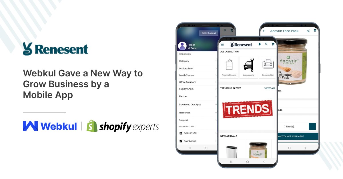 webkul's tweet photo. #Renesent is an American #marketplace, supply chain, & automation platform that streamlines end-to-end sales and delivery processes with powerful technology.
Read the case study to know how #Webkul multi-vendor and #mobileapp helps to scale business.
π https://t.co/kaqZAkFV08 https://t.co/sAjvAZTuOq