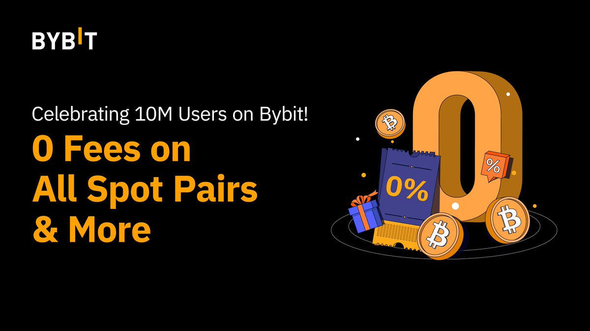 🤩 Did you know about our #Perfect10Party?

🎊 Enjoy 0 fees on all Spot trading pairs
🎊 Gain VIP 1 status by depositing 50,000 USDT
🎊 Stake and Earn Up to 12% APY on Bybit Savings

Find out more here: go.bybit.com/e/MeXwcRtc6sb