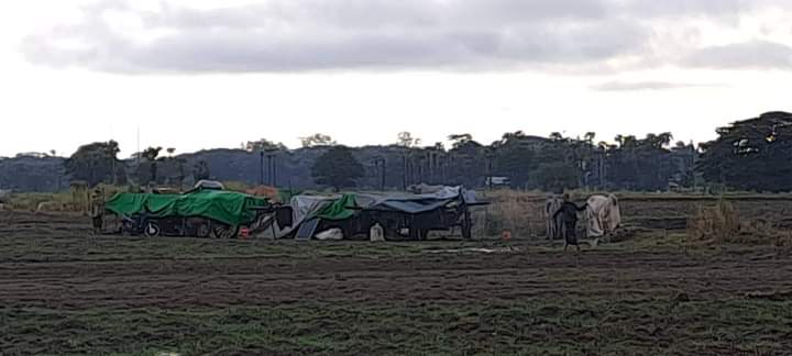 miN13700's tweet photo. Photo News (2/5)

Locals in Yaylalkyun area of Magway's Yesagyo tsp, who have been fleeing junta's offensive, raid, arson &amp; brutalities since Sep 6, &amp; are facing difficulties due to continuous heavy rains which started on Sep 8 afternoon.

#2022Sept9Coup
#WhatsHappeninglnMyanmar https://t.co/2X9vrGcU0o