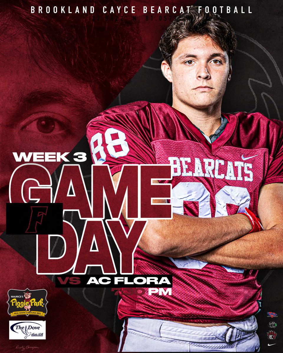 🆚: <a href="/ACFloraFootball/">AC Flora Football</a> 
🏟: Brookland Cayce
⏰: 7:30PM
📻: thedove1620.com