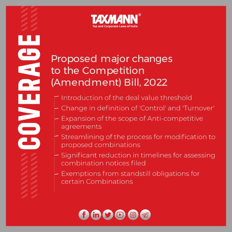 taxmannindia's tweet photo. #CompetitionAmendmentBill
Join #TaxmannWebinar | Competition (Amendment) Bill 2022 & Antitrust
📅 23rd Sept 2022 (Fri) | 🕒 05:00 PM – 06:00 PM (IST)
💻 Register Now! https://t.co/3K7QOYoKML
📢 Speakers: Gautam Shahi – Adv. & Dr Sudhanshu Kumar | @NALSAR_Official
#Taxmann