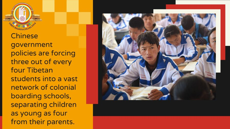 TibetCollective's tweet photo. On International day to Protect #Education from Attack, #TRCExplains what #CCP is doing to attack Education in #Tibet.
1/6 Schools serve as re-molding children into #Chinese nationals & are forced to study largely in #Mandarin & are forbidden from practicing their faith. https://t.co/KwPb1yX3EH