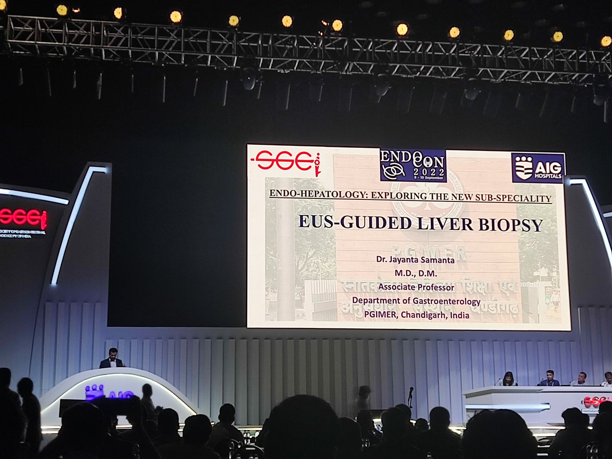 DharJahnvi's tweet photo. Dr. Jayanta Samanta @Jayanta_sam delivering the talk on "EUS guided liver biopsy"... #endohepatology
#ENDOCON 2022
@SGEIofficial @AIGHospitals
@DrLakhtakia @DavidDiehlMD https://t.co/vYqvIxvjc1