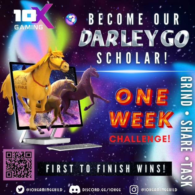 10XGamingGuild's tweet photo. 📣 We are thrilled to announce another 10XGG SCHOLARSHIP GIVEAWAY! This time, with prizes consisting of 
🔥10 DARLEY GO SCHOLARSHIPS SLOTS!🔥
FIRST TO FINISH THE TASK WINS!⭐
🚀 RETWEET THIS TWEET
🚀-REACH LEVEL 40 on MEE6 rankings
🚀 SEND PROOF in NEW channel that will unlocked https://t.co/qFrggYpvGs