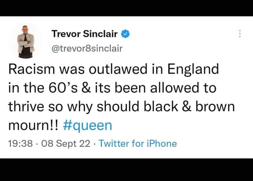 kirky_blade's tweet image. I love talksport  but I'll  never listen again if they have Trevor sinclair on...his disrespectful tweet against the queen is bang out of order .