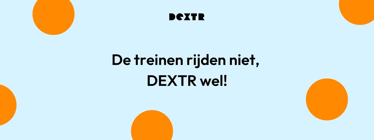 ridewithdextr's tweet photo. Vandaag vindt er weer een #NSstaking plaats. De treinen rijden dan misschien niet, maar DEXTR wel! Heb je vervangend vervoer nodig? Boek een DEXTR in de app en reis comfortabel naar jouw bestemming.
#taxinederland #taxiboeken #nederlandsespoorwegen #staking #trein https://t.co/B53DRhQ5X6