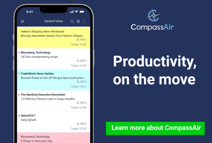 The best mobile app for maritime professionals has just got even better. Enhanced features and performance will keep you completely in touch, letting you participate fully in all that’s happening.
mycompassair.com/highlights-mob…
#maritime #shipbrokers #emailsoftware #shipping