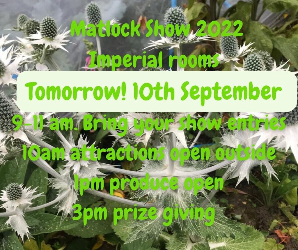 Yes! It’s Tomorrow! #matlockshow2022 #matlockshow #matlocktowncouncil #wellfieldallotments instagr.am/p/CiRnsLgohlr/
