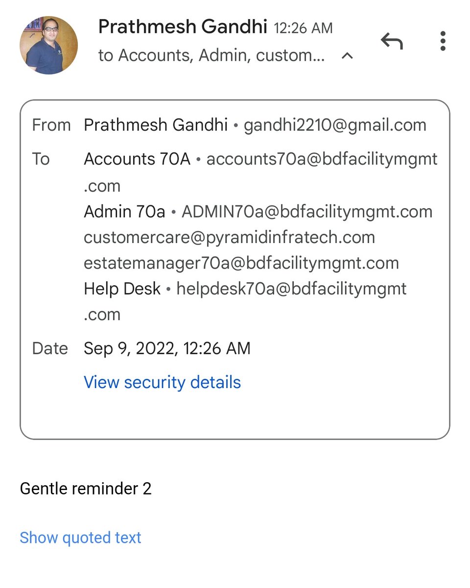 GandhiSolutions's tweet photo. @PvtPyramid @dcmohry @cmohry
@MunCorpGurugram

Subject line - IMPORTANT Complaint  Long time Internet problem - Pyramid Urban Homes Sector 70a

No email replies from BD facility management and Pyramid Builder and people are facing a lot of issues here and suffering. https://t.co/oxeYJPVpqd