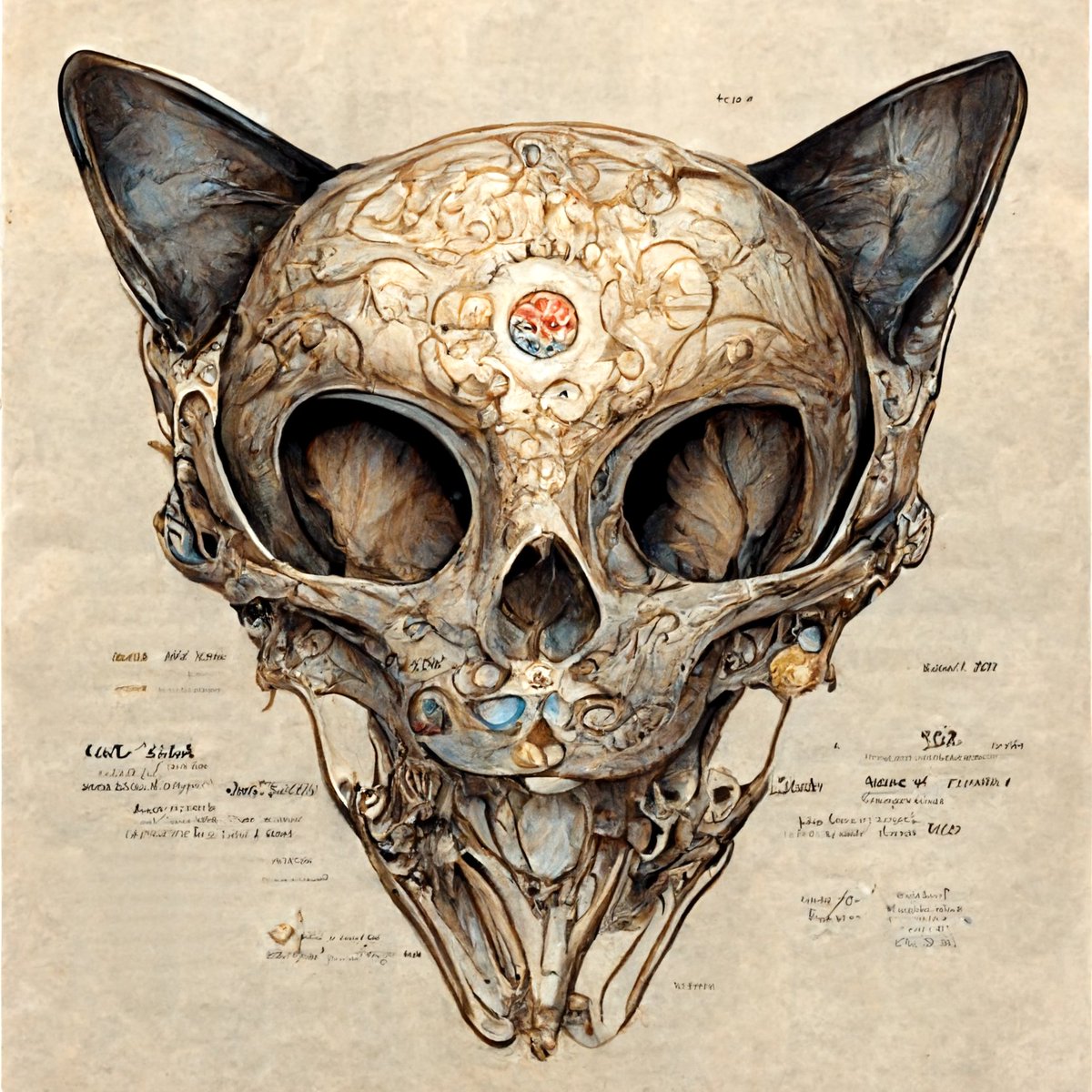 Check out my item listing on OpenSea! opensea.io/assets/ethereu… via <a href="/opensea/">OpenSea</a> #NFTs #NFTcommunity #NFTdrop #Illustration #Cat #Skull