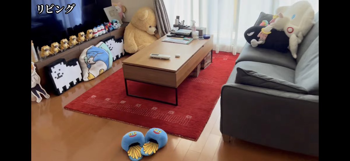 pon____ch's tweet photo. まずもうテレビ前並んでるのでえっ！？ってなったしここのビーダルも貰い物って言ってたから自分で買ったやつじゃないんよね😭ありがとね綺麗に並べてくれて https://t.co/7WTXerdDA0