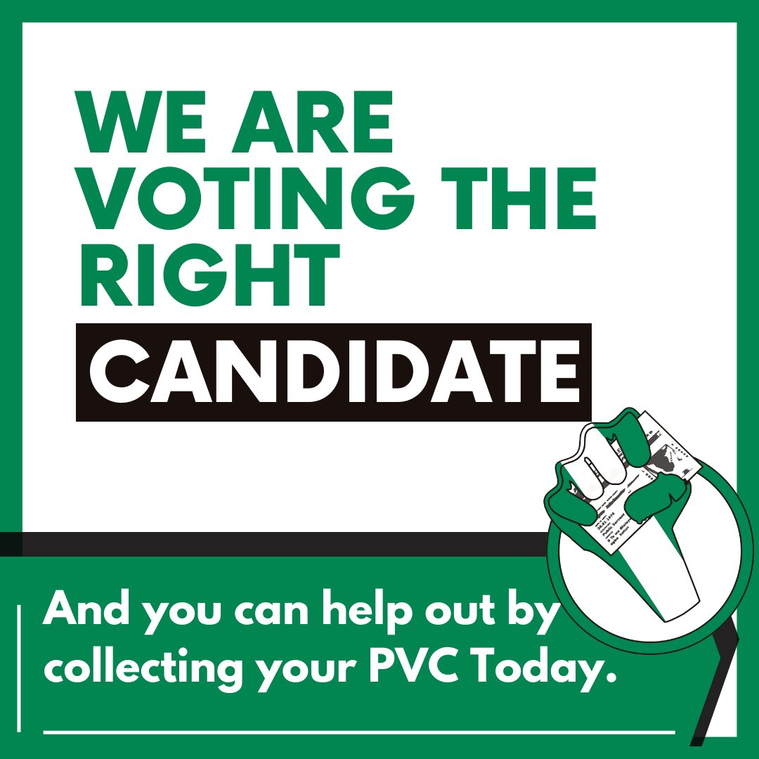 All PVCs registered between June 2021 and January 15th, 2022 should be picked up at the LGAs they are registered. 

Please don't delay. Go there now. Avoid stories. Avoid the rush. Avoid anything that could happen to your PVCs. 

Don't let us down. 
Secure your PVC at all costs.