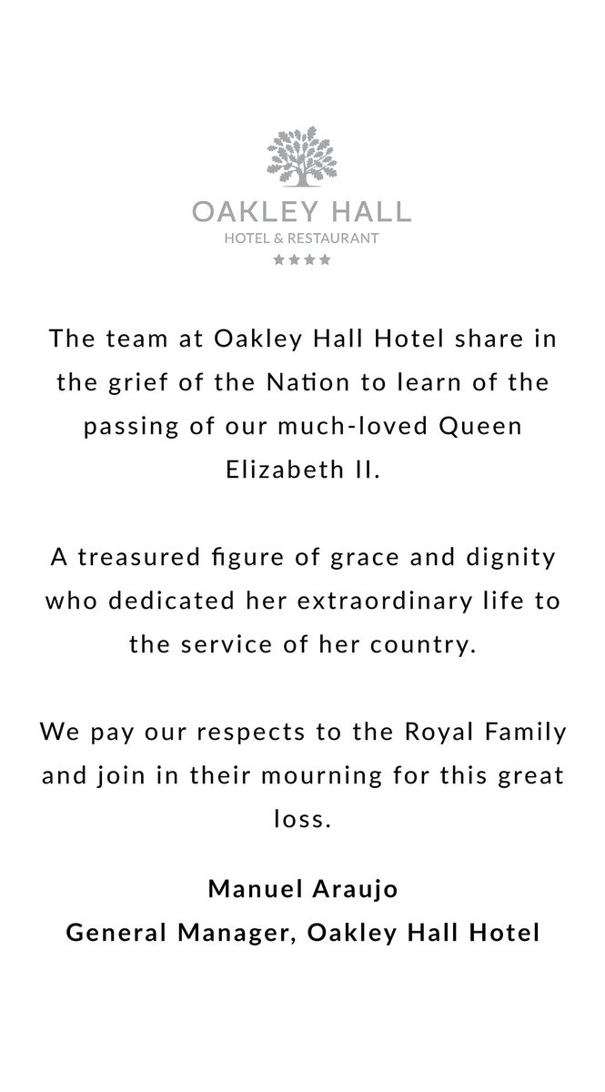 Oakley Hall Hotel (@oakleyhall) on Twitter photo 