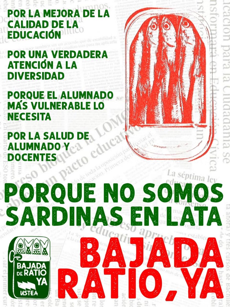 <a href="/EducaAnd/">Consejería Desarrollo Educativo y FP</a> <a href="/Patricia_Pozo_/">Patricia del Pozo</a> <a href="/DespiertaCSur/">Despierta Andalucía</a> Déjese de trilerismo y propaganda, Consejera <a href="/Patricia_Pozo_/">Patricia del Pozo</a>: la ratio media incluye a la escuela rural, mientras la mayoría de colegios e institutos tienen sus aulas masificadas. Y aún así, la ratio media de #Andalucía es de las más altas del Estado.
#ILPBajadaDeRatioYaXLey