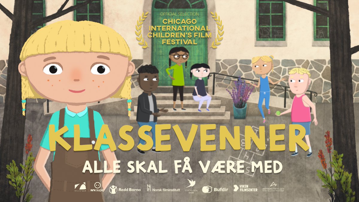 Hurra 🎉 Animasjonsfilmen "Klassevenner" er nominert til Chicago International Children's Film Festival. Redd Barna, Bivrost Film og <a href="/NRKno/">NRK</a> Super står bak filmen. Vi er utrolig stolte og glade. En stor takk til faggruppa og barna som har bidratt med innspill til filmen!