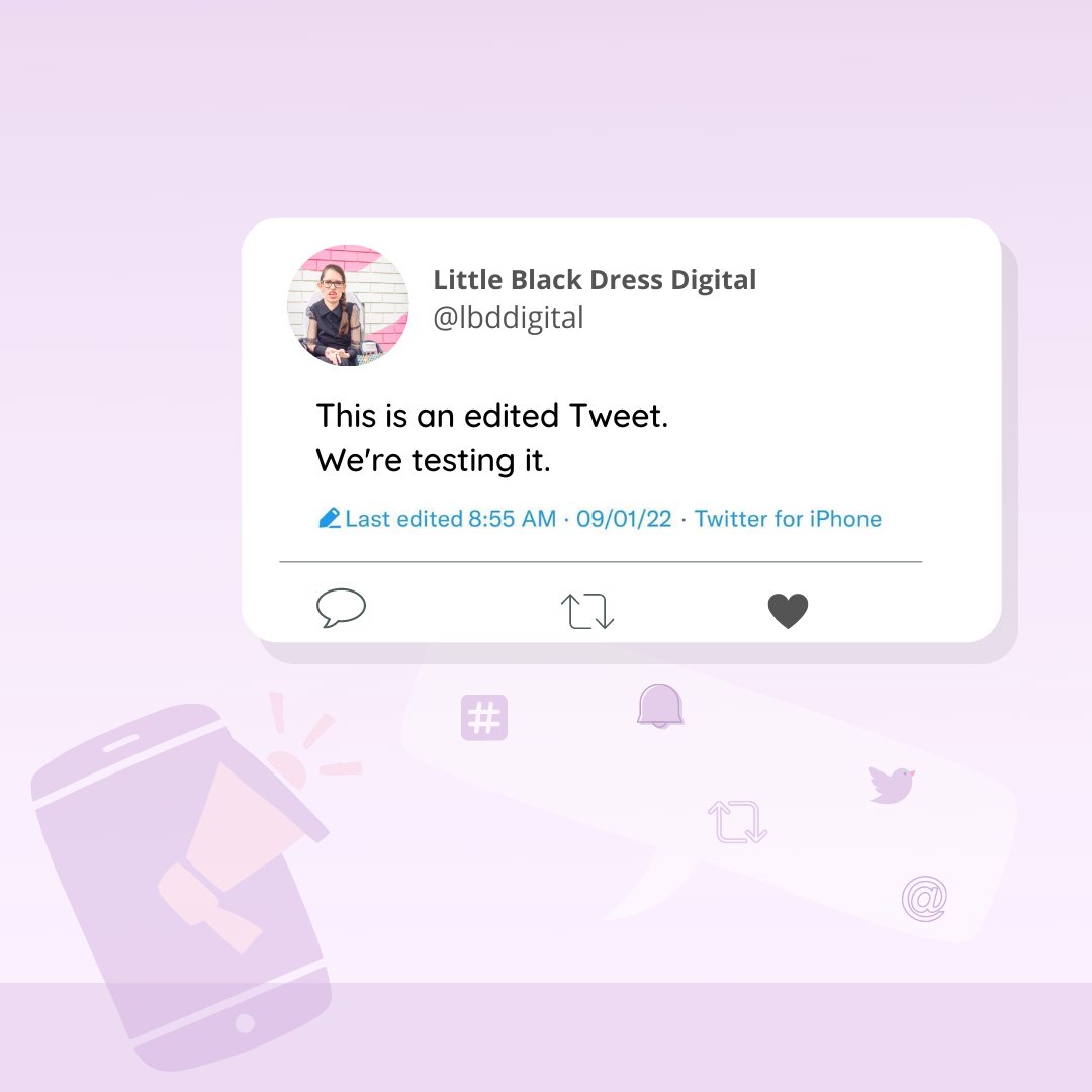 lbd_digital's tweet photo. Have you heard the news? Twitter is currently testing out an edit button. 

How do you feel about this new feature? Would you like to be able to edit your tweets?

#Twitter #TwitterTrends #SocialMediaTrends  #SocialMediaUpdate https://t.co/yPpBrAFnJx