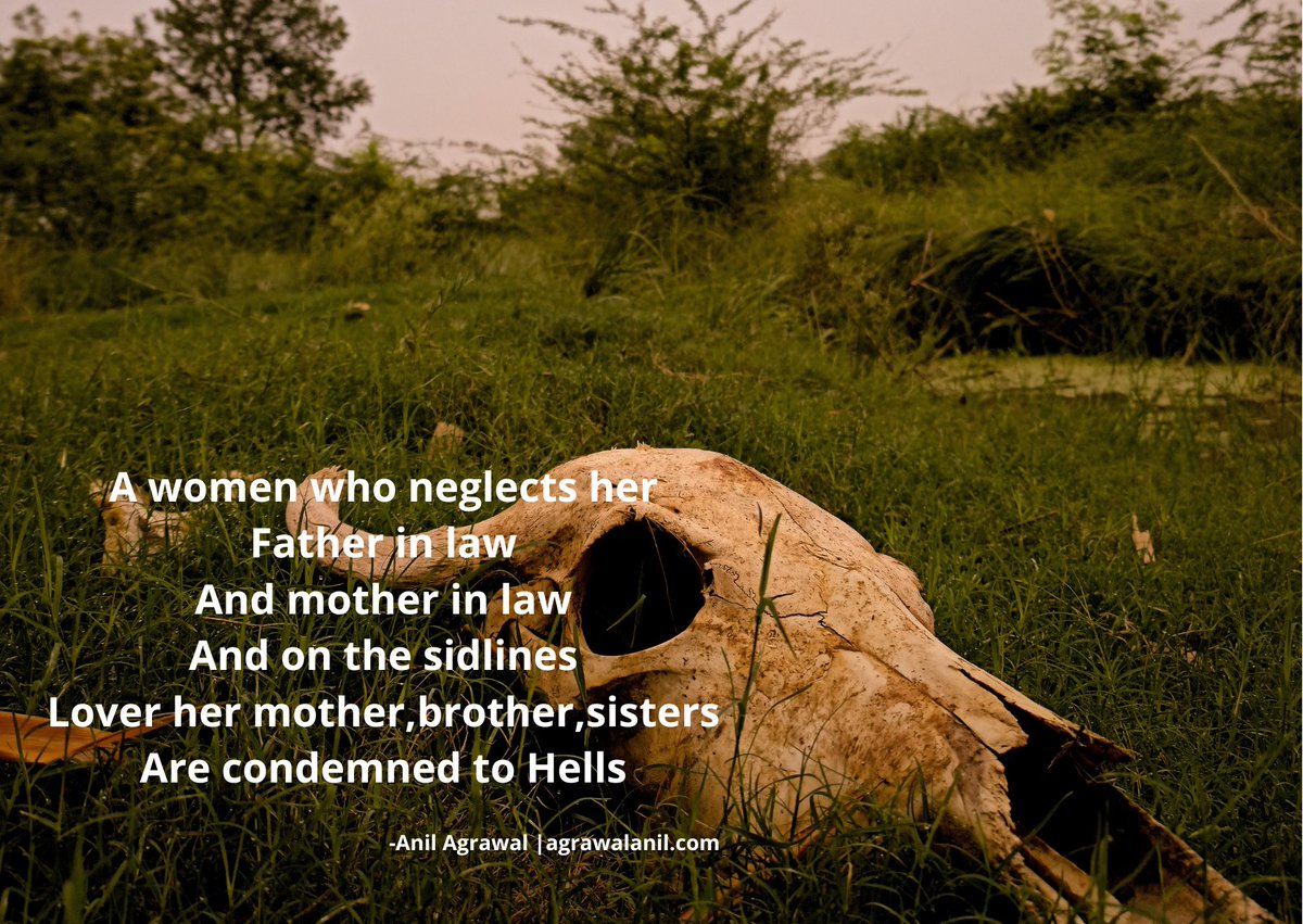 anil_agrawal0's tweet photo. A #women who #neglects
#her
#Father in law
And #mother in law
And on the #sidlines
#Lover her #mother, #brother, #sisters
Are #condemned to #Hells https://t.co/bCSWSyae68