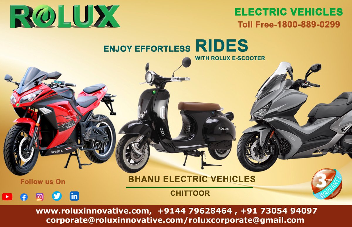 roluxchittoor's tweet photo. #bhanuelectricvehicles #bhanuev #electricscooter
#bhanuelectricscooter #greenerymission #roluxev
https://t.co/nEJkR6CGeC
https://t.co/qscMnYOVe1
#contact for inquiries & dealerships @7305494097 https://t.co/TI2uWwwYw0