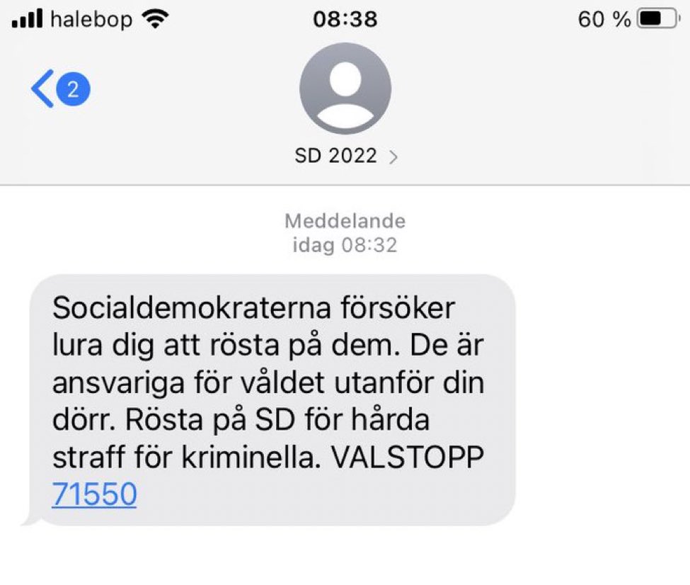 Tänk om t ex Linda Snecker smsat det här.