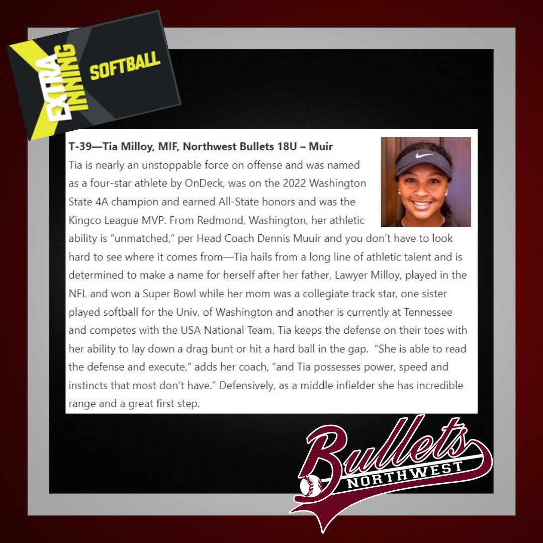 NW Bullets PNW on Twitter: "Congratulations to NW Bullet Tia Milloy on
