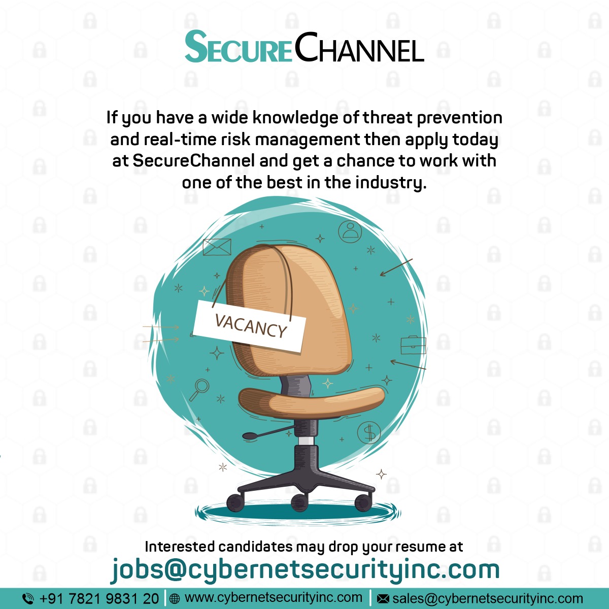 Cybernetsecuri1's tweet image. If you meet all the requirements then apply right away to give your career the much-needed boost!
Interested candidates may drop your resume at
jobs@cybernetsecurityinc.com
#cyberatttacks #hiring #websecuritysolutions #hacking #apps #mobilesecurity #Vacancy #jobshiring