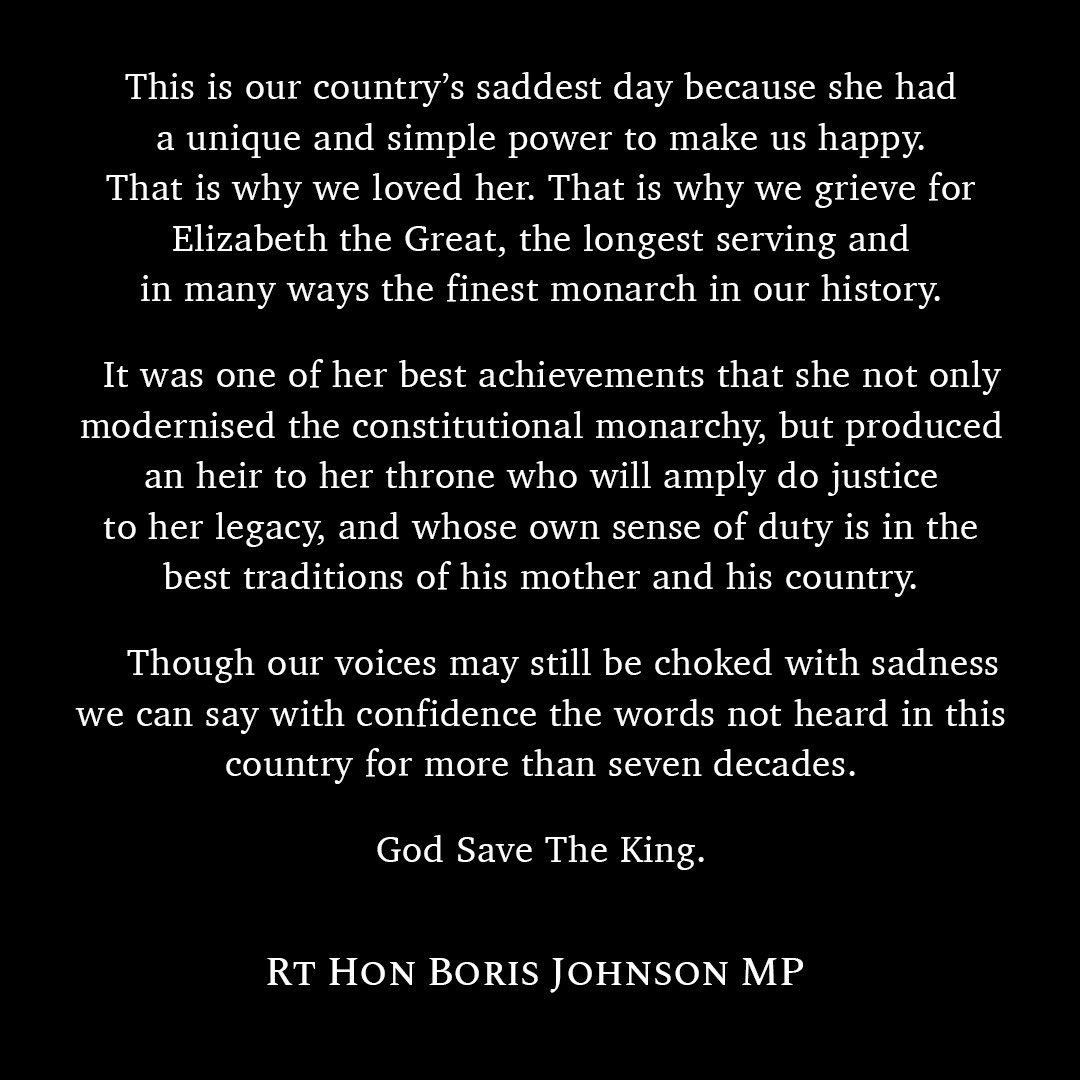 Whatever has gone before, there is no denying, he has a way with words which we all needed yesterday, today, and for the days to come 🙏🏻 <a href="/BorisJohnson/">Boris Johnson</a>