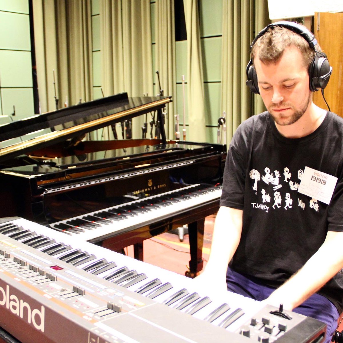 surprise_chef's tweet photo. We had the honour of putting down a session on the hallowed ground of Maida Vale’s studio 3. The recordings will be broadcast on @tom_ravenscroft’s program on @BBC6Music tonight. 📷 Mike Lewis https://t.co/nlSR1swcNU