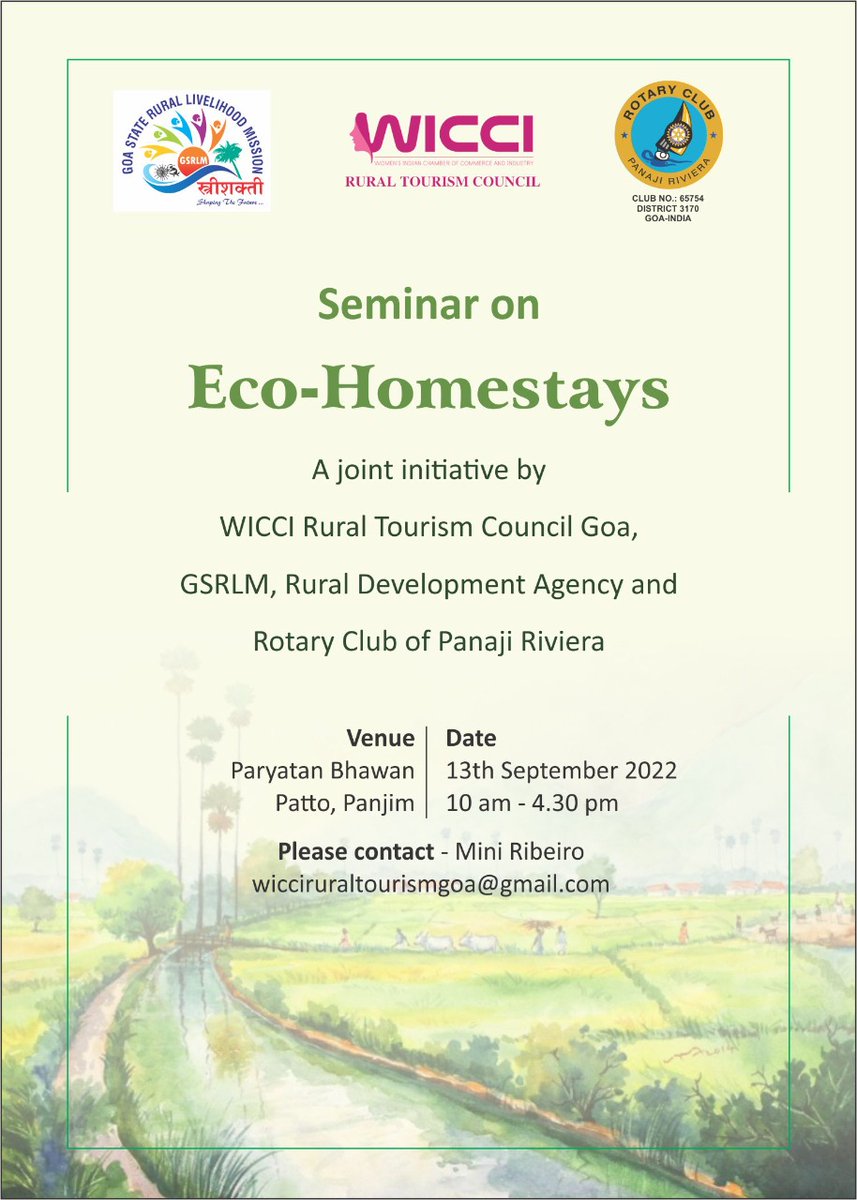MiniRib's tweet photo. And we are back with our events @RuralWICCI #Goa #WICCIRuralTourismCouncilGoa #GSRLM #RotaryclubofPanajiRiviera https://t.co/MUSwxnKHZs