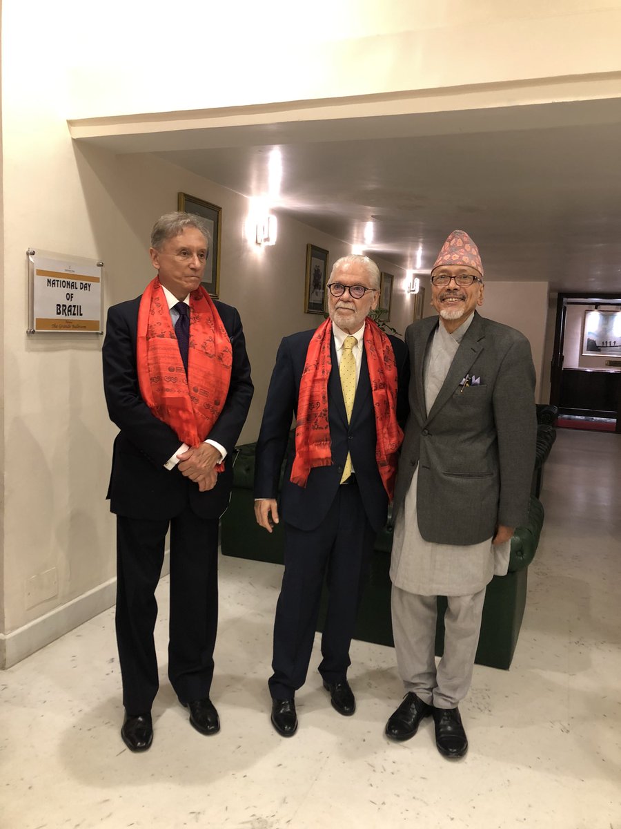 drbishnuhnepal's tweet photo. #Track2Diplomacy:
on behalf of #CeDID & #DrBishnuHariNepalPeaceFoundation congratulated HE Amb #CarlosDenHartog & Diplomats of Embassy of #Brazil in #Nepal at its #IndependenceDay on 7Sep2022 @#EverestHotel/#Kathmandu.
@#UNSG #UNWTO @MofaNepal #SouthAmerica #NYT #AP #WSJ #ABC https://t.co/Kom2YqKEVu