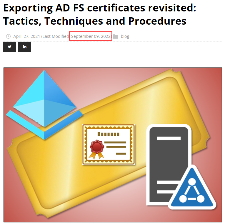 DrAzureAD's tweet image. Updated my #ADFS #TTP blog post to cover the latest #AADInternals functionality.

👉 o365blog.com/post/adfs/

#redteam #blueteam #infosec #cybersec