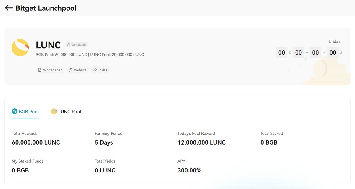 bitget's tweet photo. 💰100M LUNC To Split! Simple steps to join: Go to [Home]-[Earn]-[Launchpool] to Stake! From as low as $1 to get Hourly Returns! Activity Begin NOW!🚀
🎁RT For Free Airdrop: https://t.co/gqcTLSiW59
📅Click here to join: https://t.co/eu2FaFxrNT
📍Read more: https://t.co/pWg5qW3Utd https://t.co/43s4ekrAwP