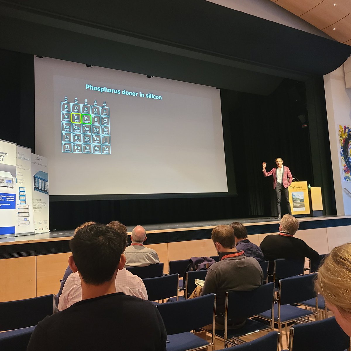 perronjk's tweet image. Andrea Morello starting off the final day of #SpinQubit5 with his view on scaling up donor spin qubits.